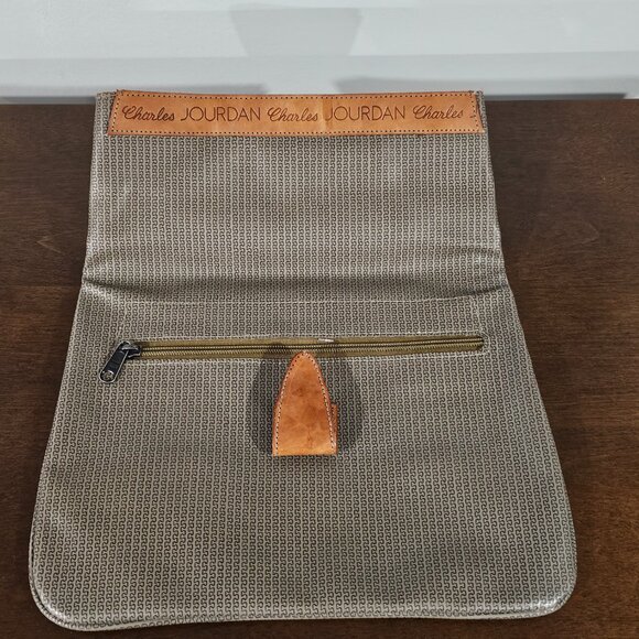 Charles Jordan Purse Beautiful green with brown leather top - Picture 5 of 6